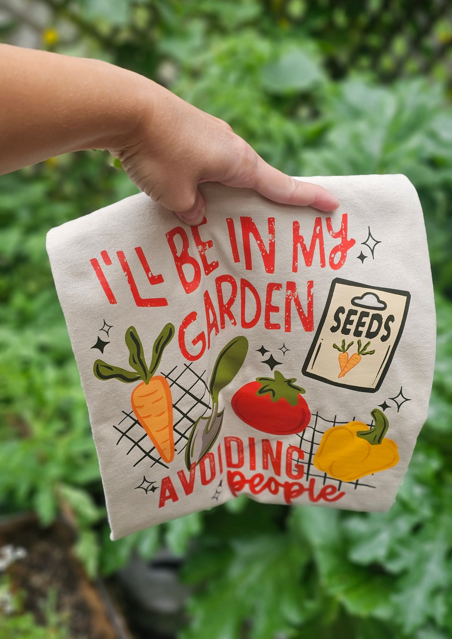 I'll Be In My Garden T-Shirt – Sand | Medium | Ready to Ship