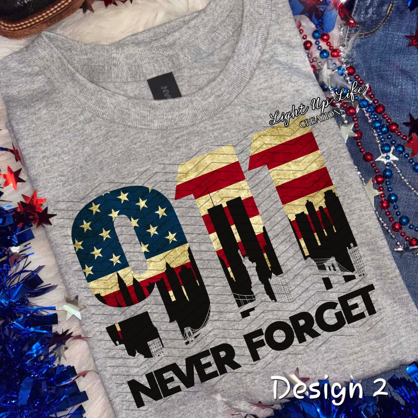 Never Forget T-Shirt | 25th Anniversary 9/11 Remembrance Shirt | Patriot Day Memorial Tee