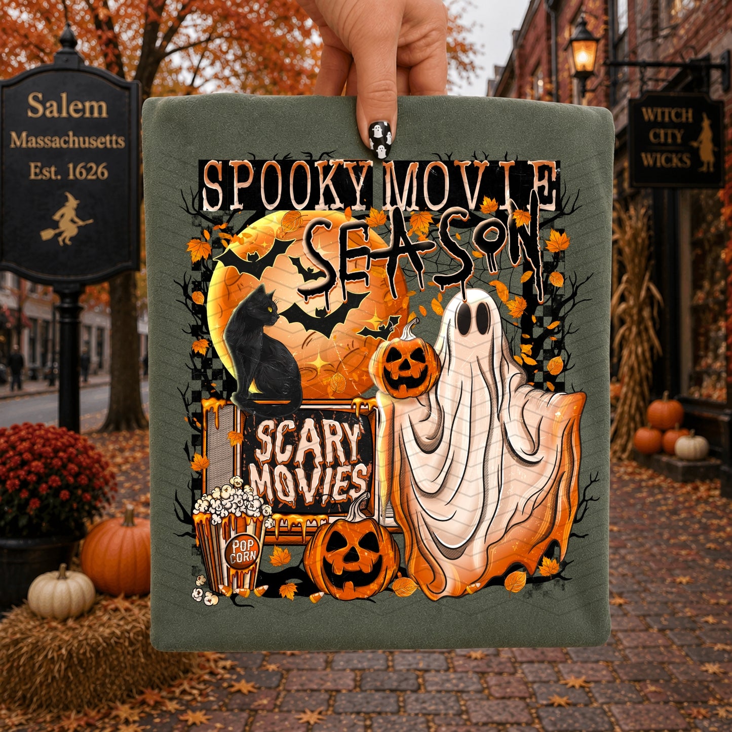 Spooky Movie Season | Shirt |Sweatshirt | Pullover | Hoodie | Crewneck | Long Sleeves | Fleece | Warmth