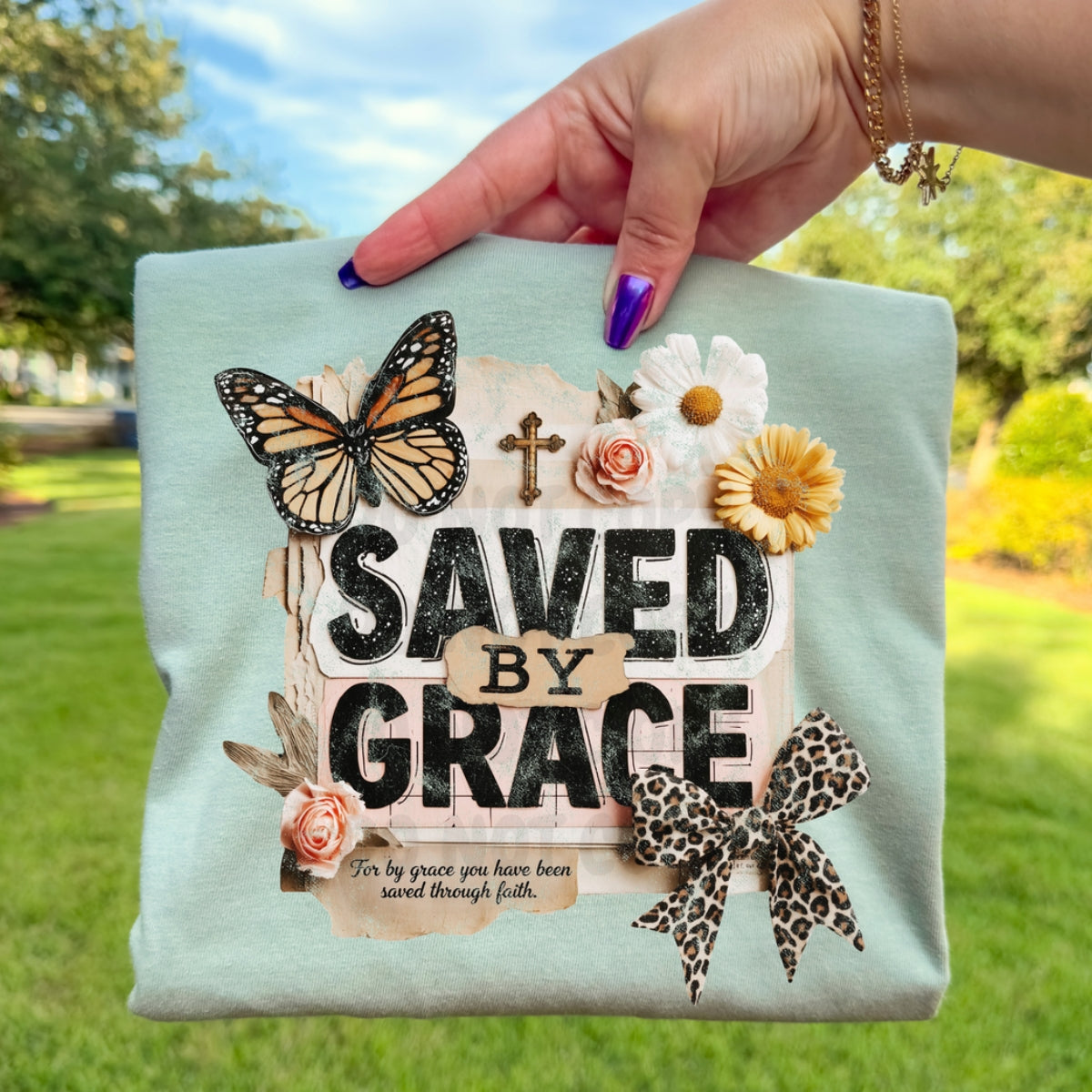 Saved by Grace | Shirt |Sweatshirt | Pullover | Hoodie | Crewneck | Long Sleeves | Fleece | Warmth