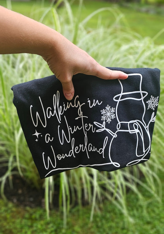 Walking in a Winter Wonderland T-Shirt – Black | Small | Ready to Ship