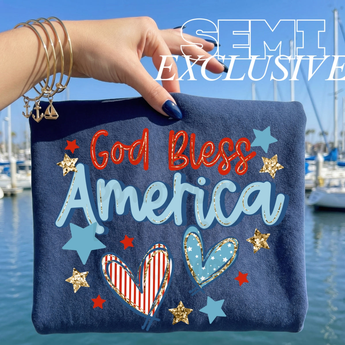 God Bless America | Americana | Patriotic | Shirt |Sweatshirt | Pullover | Hoodie | Crewneck | Long Sleeves | Fleece | Warmth