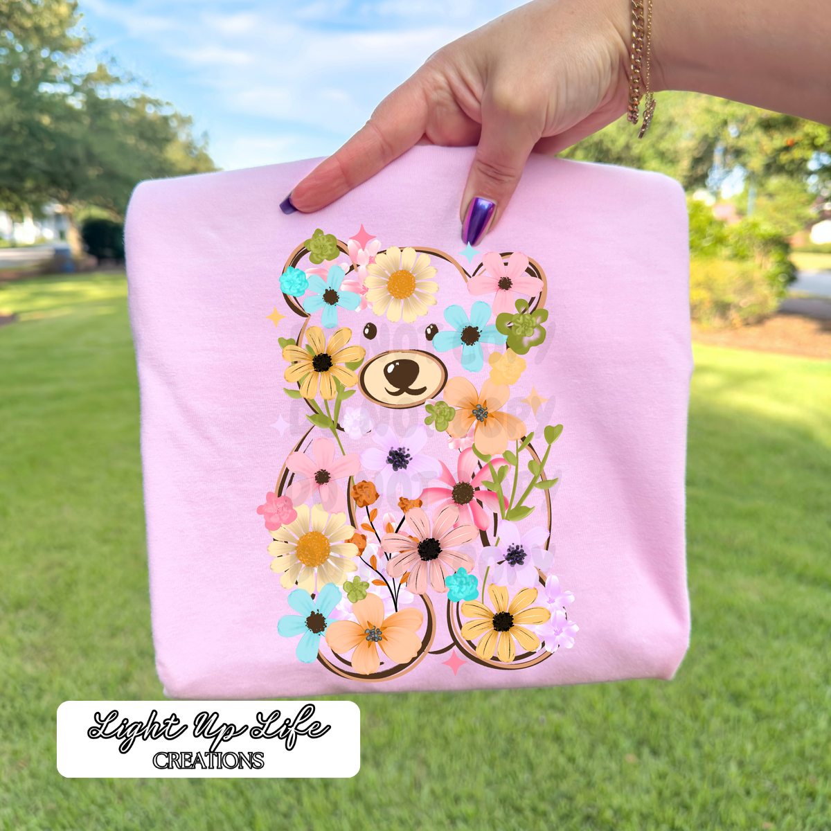 Floral Bear | Shirt |Sweatshirt | Pullover | Hoodie | Crewneck | Long Sleeves | Fleece | Warmth