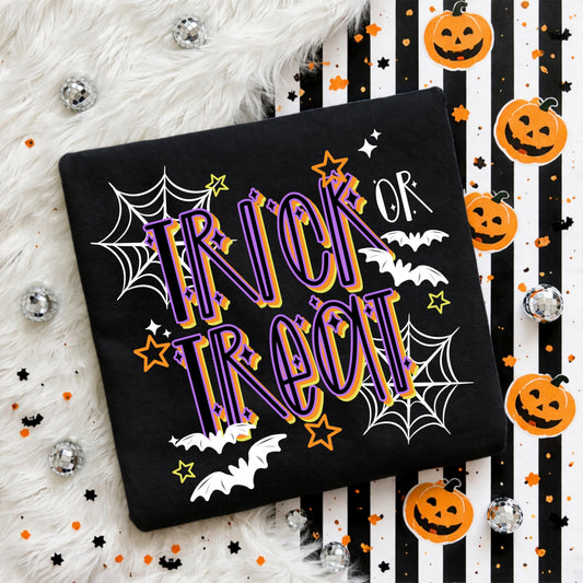 Trick or Treat | Shirt |Sweatshirt | Pullover | Hoodie | Crewneck | Long Sleeves | Fleece | Warmth