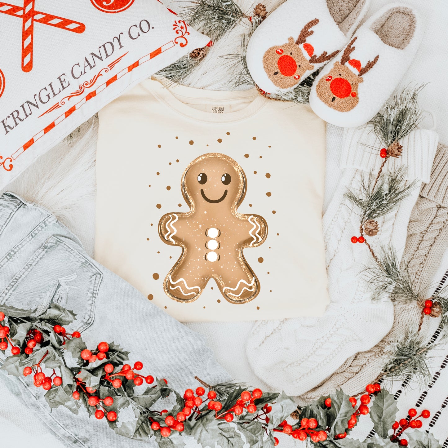 Gingerbread Boy | Shirt |Sweatshirt | Pullover | Hoodie | Crewneck | Long Sleeves | Fleece | Warmth