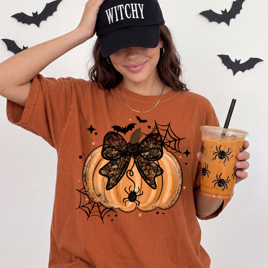 Spooky Lace Pumpkin | Shirt |Sweatshirt | Pullover | Hoodie | Crewneck | Long Sleeves | Fleece | Warmth