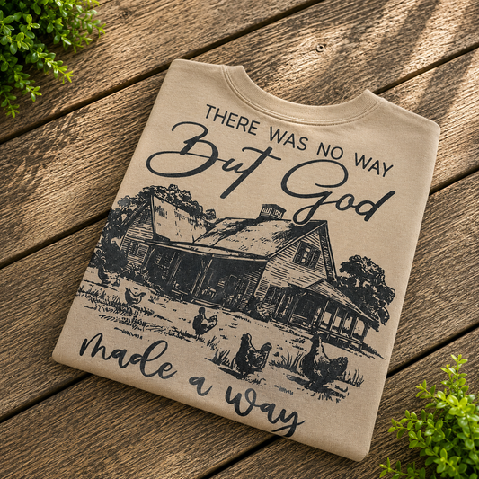 God Made a Way - Faith T-Shirt – Brown Savana | Medium | Ready to Ship