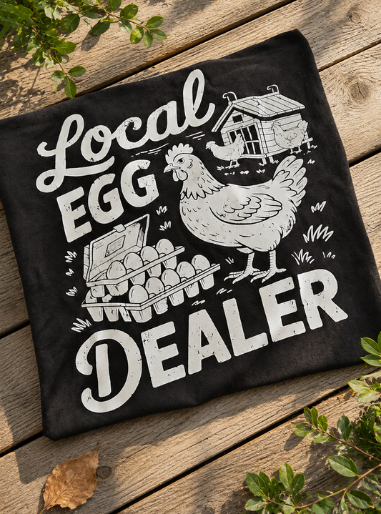Local Egg Dealer - T-Shirt – Dark Chocolate | Large | Ready to Ship