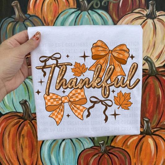 Thankful Coquette Bows | Shirt |Sweatshirt | Pullover | Hoodie | Crewneck | Long Sleeves | Fleece | Warmth