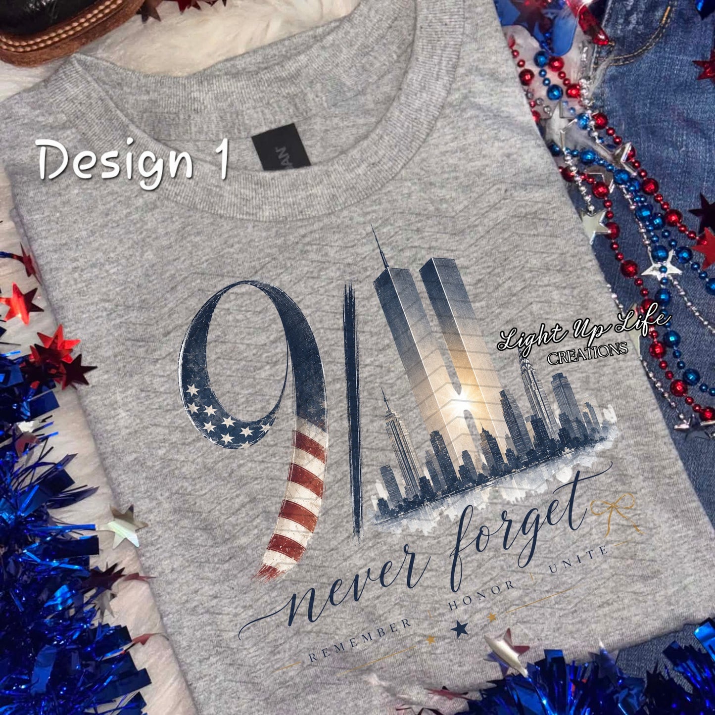 Never Forget T-Shirt | 25th Anniversary 9/11 Remembrance Shirt | Patriot Day Memorial Tee