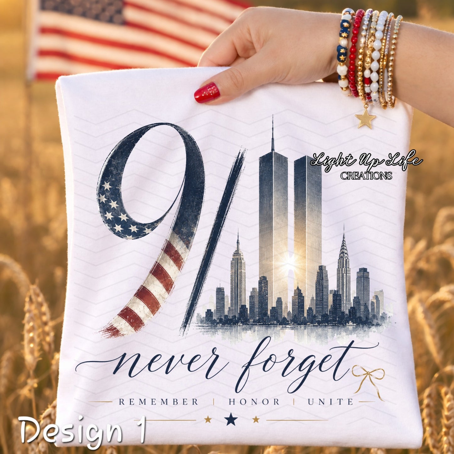 Never Forget T-Shirt | 25th Anniversary 9/11 Remembrance Shirt | Patriot Day Memorial Tee